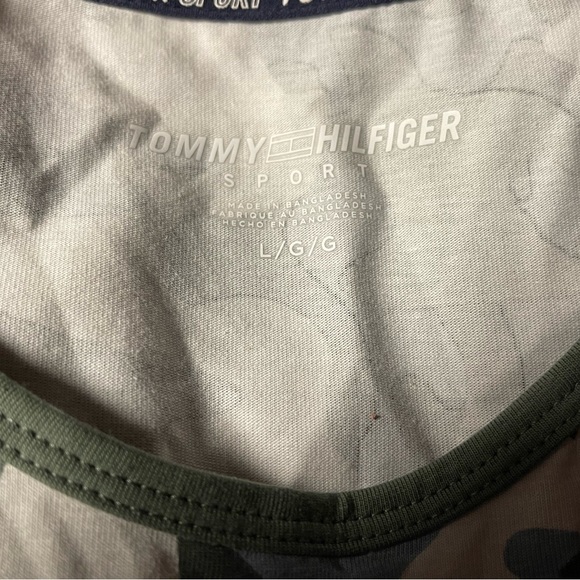 TOMMY HILFIGER CAMO-DRESS SLEEVELESS HALTER KNEE LENGTH GREEN COLOR SIZE LARGE - Picture 9 of 13